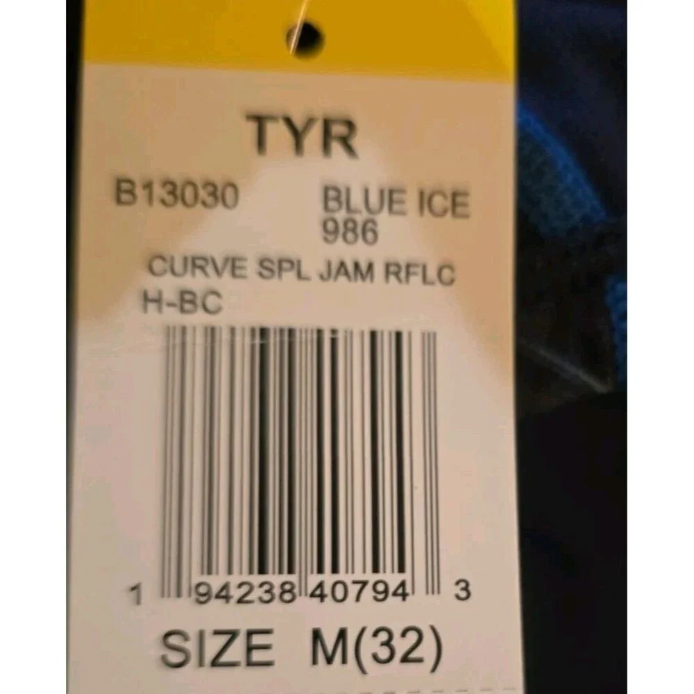 TYR Durafast Elite Men's Blue Ice Blade Jammer SZ 32 New